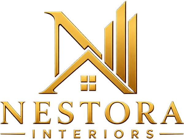 Nestora Interiors logo, interior designer in Hyderabad